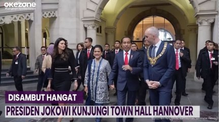Disambut Hangat, Presiden Jokowi Kunjungi Town Hall Hannover