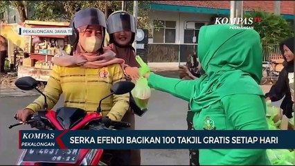 Serka Efendi Bagikan Takjil Gratis di Pekalongan Utara Setiap Sore