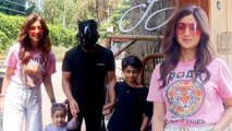 पति Raj Kundra और बच्चों के साथ Shilpa Shetty आई नजर,पति ने फिर ढका चेहरा