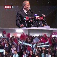 Hulusi Akar Erdoğan’ın bayat dediği sloganı sahiplendi