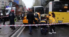 İstanbul’da 2 otobüs, taksi ve servis aracı birbirine girdi