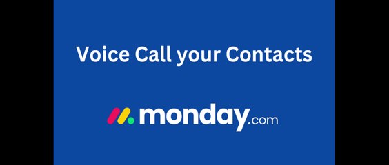 How to send Voice Call in monday.com | MoceanAPI
