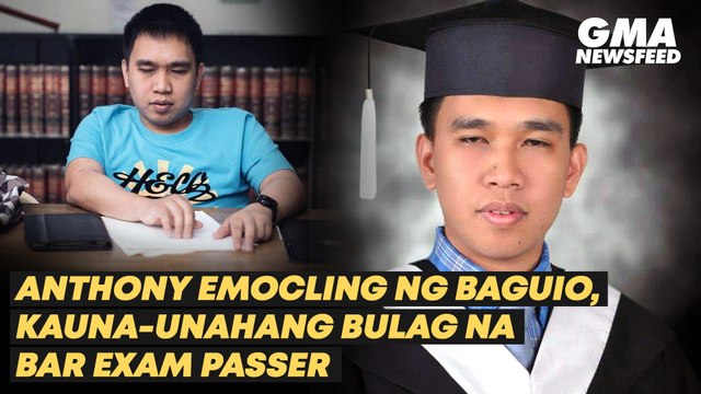 Anthony Emocling ng Baguio, kauna-unahang bulag na Bar Exam passer | GMA News Feed