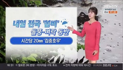 Download Video: [날씨] 공기질 차츰 회복…내일 전국 요란한 '봄비'