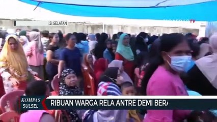 Ribuan Warga Rela Antri Demi Beras Gratis