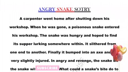 ANGRY SNAKE STORY II ANGRY SNAKE MORAL STORY II ROMANCE STORY