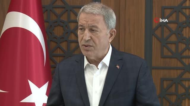 Bakan Akar: Suriye'nin kuzeyindeki saldırıya misliyle karşılık verildi