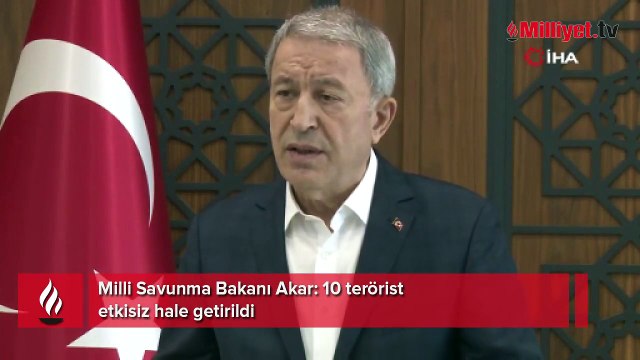 Suriye'de iki askeri üsse saldırı! Bakan Akar: 10 terörist etkisiz hale getirildi