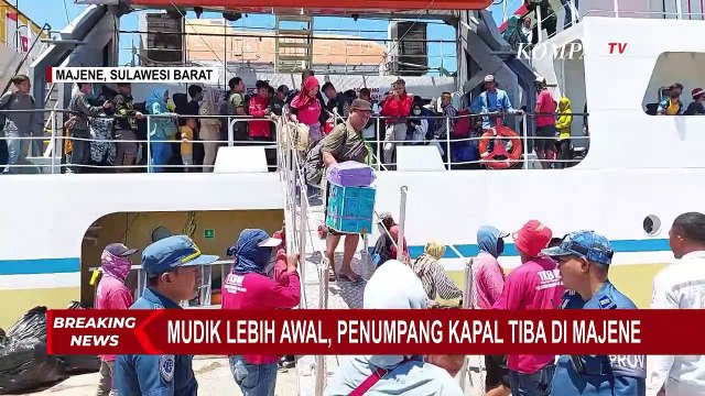 Mudik pada 17 April 2023 untuk Hindari Puncak Arus, Penumpang Kapal Pelni Tiba di Pelabuhan Majene!