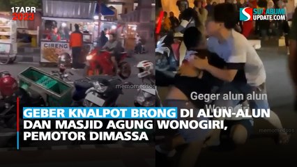 Geber Knalpot Brong di Alun-Alun dan Masjid Agung Wonogiri, Pemotor Dimassa