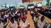 شاهد لحظة استسلام مجموعة من متمردي الدعم السريع تستسلم للقوات المسلحة السودانية