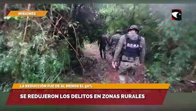 Se redujeron los delitos en zonas rurales