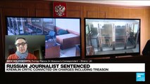 Russian journalist sentenced: Kremlin critic convicted on charges including treason
