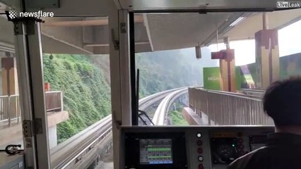 Un drone vient s'écraser sur un train en marche