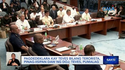 Pagdedeklara kay Teves bilang terorista, pinag-iisipan daw ng DOJ; Teves, pumalag | Saksi