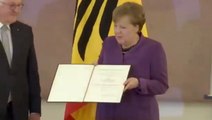 Angela Merkel receives Germany’s highest honour, Order of Merit