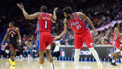 Joel Embiid Scoring Leader x James Harden Assists Leader