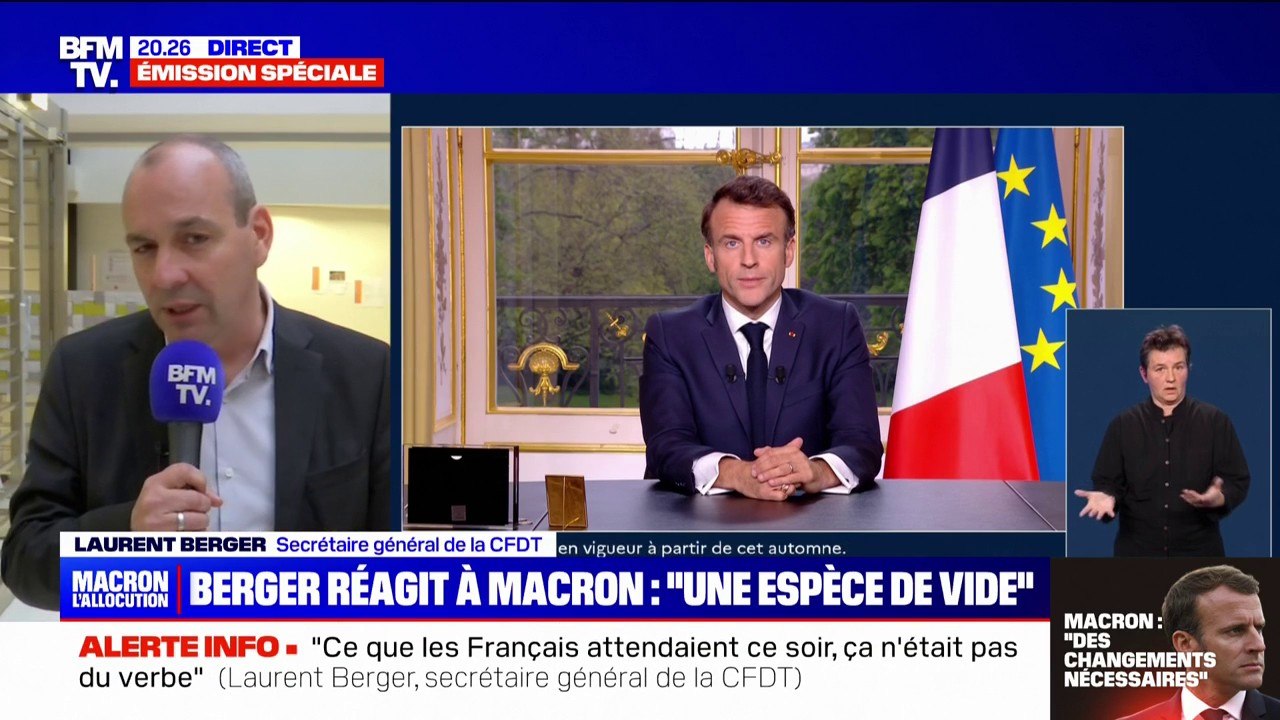 Laurent Berger (CFDT): " La vie des travailleurs et des travailleuses ne se mesurent pas en séquences"