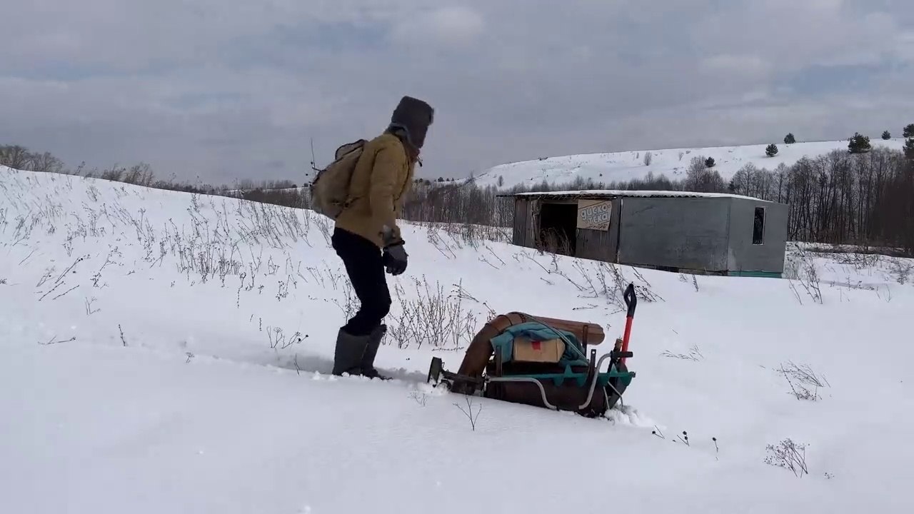 24 hours SOLO in the fishing hut / Escaping the winter blizzard ASMR