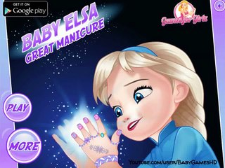 Disney Frozen Elsa Great Manicure Baby Games   Manicure Funny Children Games