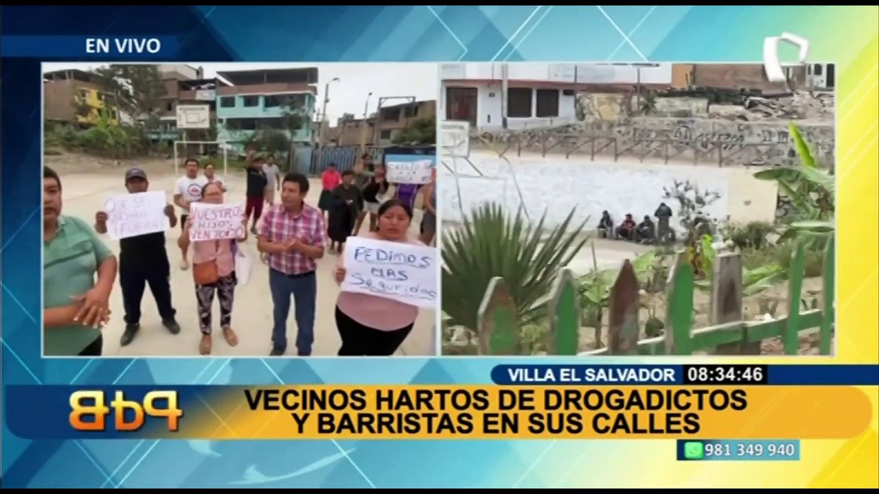 Vecinos de VES hacen grave denuncia: consumidores de droga se han apoderado de calles