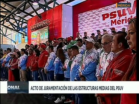 Realizan juramentación de las Estructuras Medias del PSUV en el estado Mérida