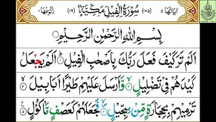 SURAH AL FEEL - سُوْرَۃُ الْفِیْلِ (المکی) - Mufti Menk