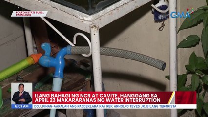 Ilang bahagi ng NCR at Cavite, hanggang sa April 23 makakaranas ng water interruption | UB