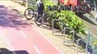 Câmera mostra bicicleta sendo furtada na Avenida Brasil em Cascavel