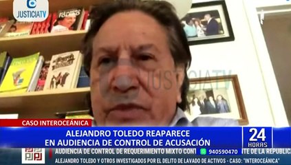 Alejandro Toledo: expresidente participó de forma virtual en audiencia del caso Interoceánica