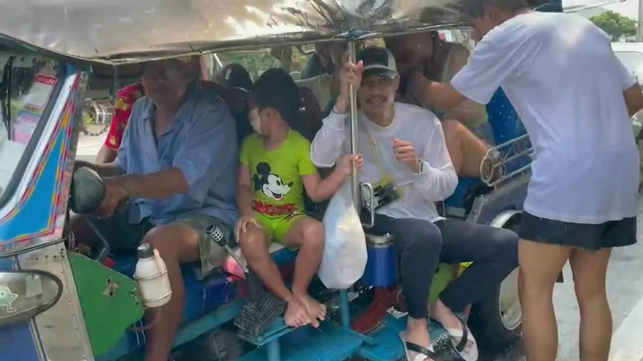 Songkran water Festival at Bang Kruai Nonthaburi Thailand