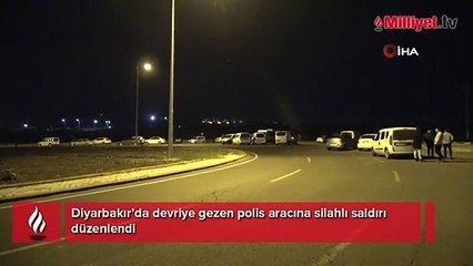 Diyarbakır’da polis aracına silahlı saldırı! 2 gözaltı