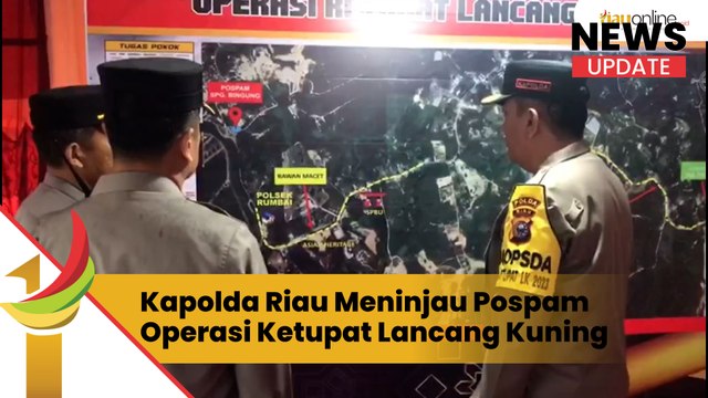 Kapolda Riau Meninjau Sejumlah Pos Pengamanan Operasi Ketupat Lancang Kuning 2023 di Pekanbaru