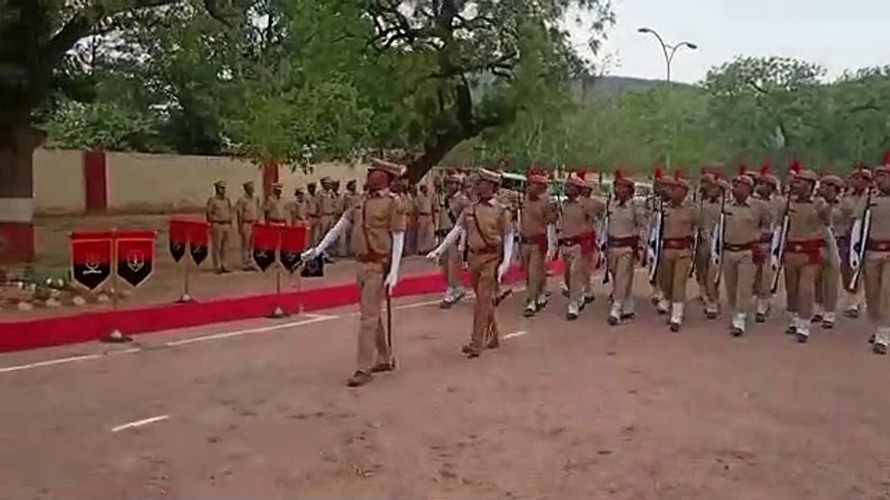 पुलिस स्थापना दिवस पर पुलिस लाइन में पुलिस परेड, देखे वीडियो