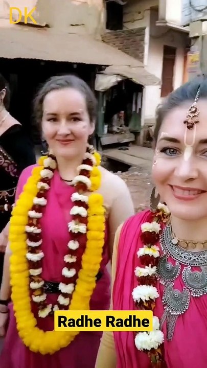 Krishna devotees cute lady