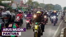 H-4 Lebaran, Arus Mudik di Pantura Cirebon Dipadati Sepeda Motor