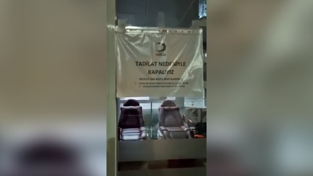 Kızılay’a kan vermeye giden vatandaşlar şok yaşadı: Tadilat nedeniyle kapalıyız