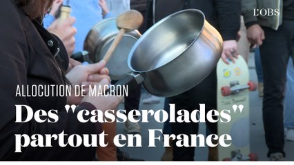 Video herunterladen: Des concerts de casseroles ont répondu à l'allocution d'Emmanuel Macron