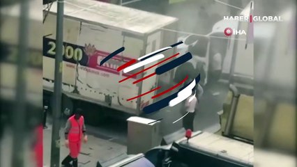 Bağcılar'da fırın çalışanına kemerli saldırı kameraya böyle yansıdı