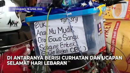 Potret Tulisan Kocak Para Pemudik di Belakang Motor, Bikin Ngakak