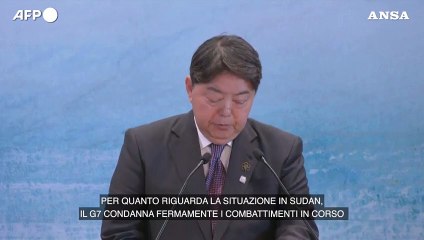 Il ministro degli Esteri giapponese Hayashi: "Fine ostilita' e ripristino del governo civile"