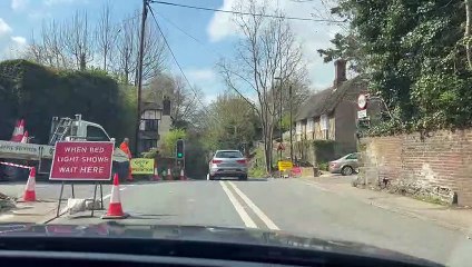 Re-opening of the A29 at Pulborough after the road was shut for four months