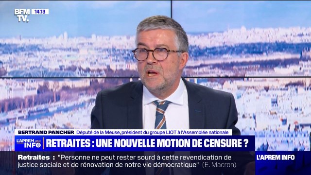 Bertrand Pancher, président du groupe Liot à l'Assemblée, évacue la piste d'une motion de censure: Mon fantasme n'est pas de faire tomber le gouvernement