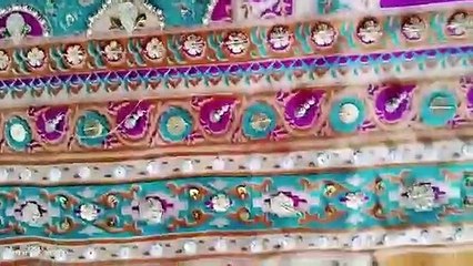 Hand embroidery work art and craft