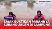Viral Emak-emak Emosi Ceburkan Diri ke Lubang Jalan di Lampung: Sudah Bisa Bikin Waterboom!