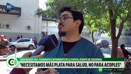 "Necesitamos más plata para salud, no para acoples": Paz, candidato a intendente Frente de Izquierda
