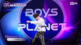 [BOYS PLANET-1회] K그룹 '성한빈' ♬Beautiful Beautiful - 온앤오프(ONF) @스타 레벨 테스트 - Mnet 230202 방송 [EN-JP]