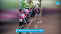 Repartidores movilizados en La Plata