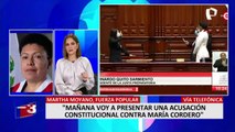 Martha Moyano presentará acusación constitucional contra María Cordero Jon Tay