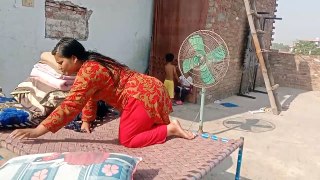 Bedsheet Aur Pardy Close Kie - Home Workout - Pakistan Village Life